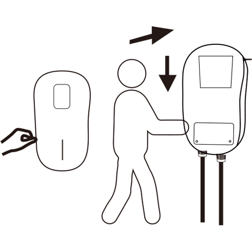 Easy to install—restore the wallbox charger cover.
