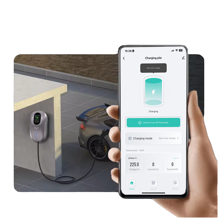 InPlugin is02 Wallbox EV charger supports APP remote control via WiFi and Bluetooth